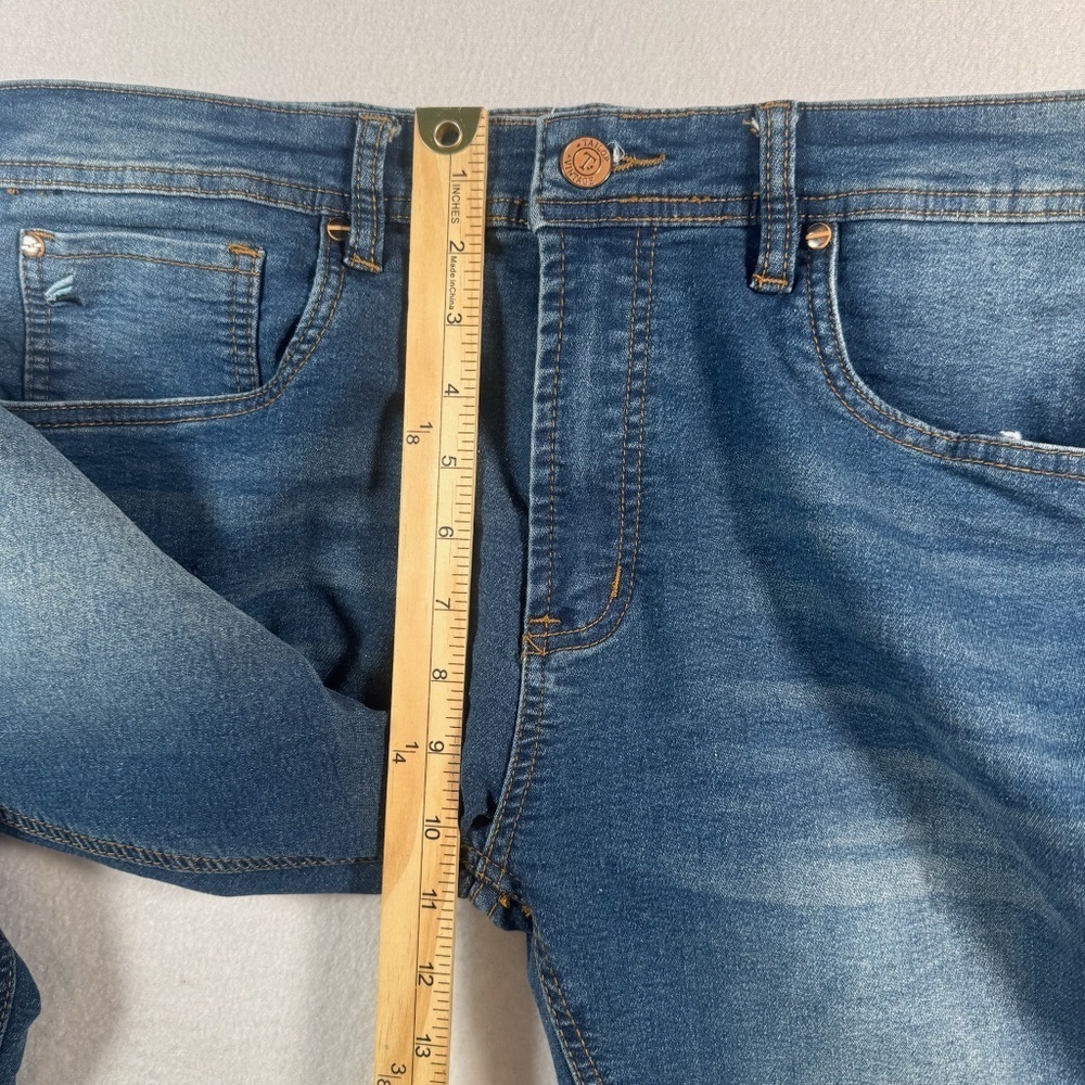 Tailor Vintage Jeans Mens 38 Blue Canaan Slim Fit Straight Medium Wash Stretch - Picture 8 of 13
